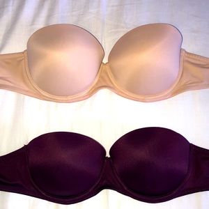 VICTORIA SECRET PINK strapless push-up bras